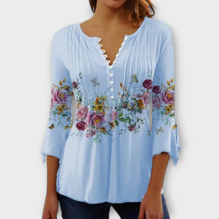 Juliane – Blouse avec décolleté en V et manches