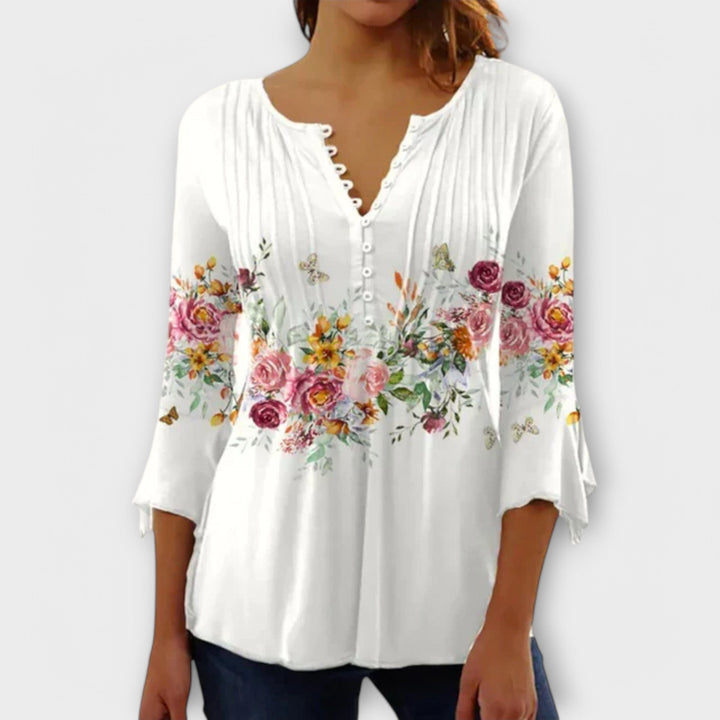 Juliane – Blouse avec décolleté en V et manches