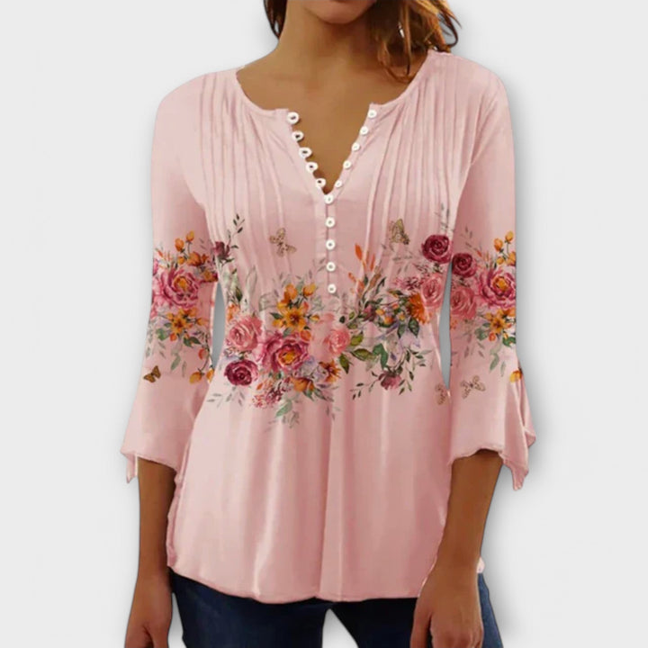 Juliane – Blouse avec décolleté en V et manches