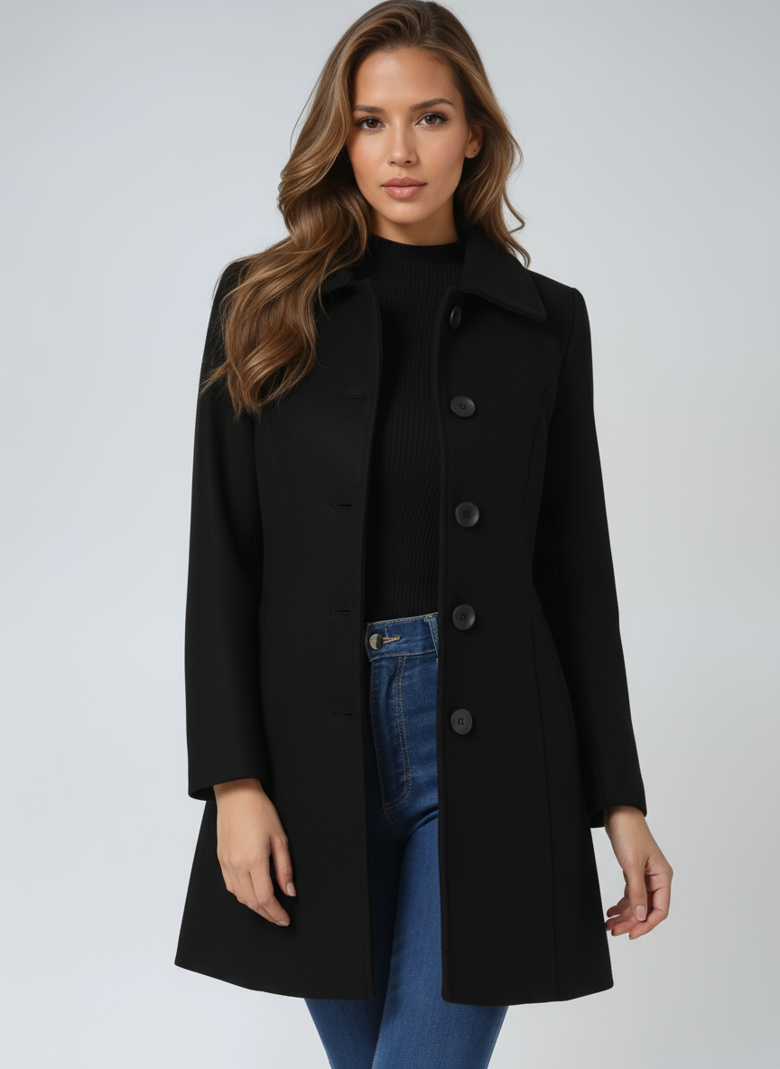 Manteaux Trench d’Hiver pour Femmes à Simple Boutonnage