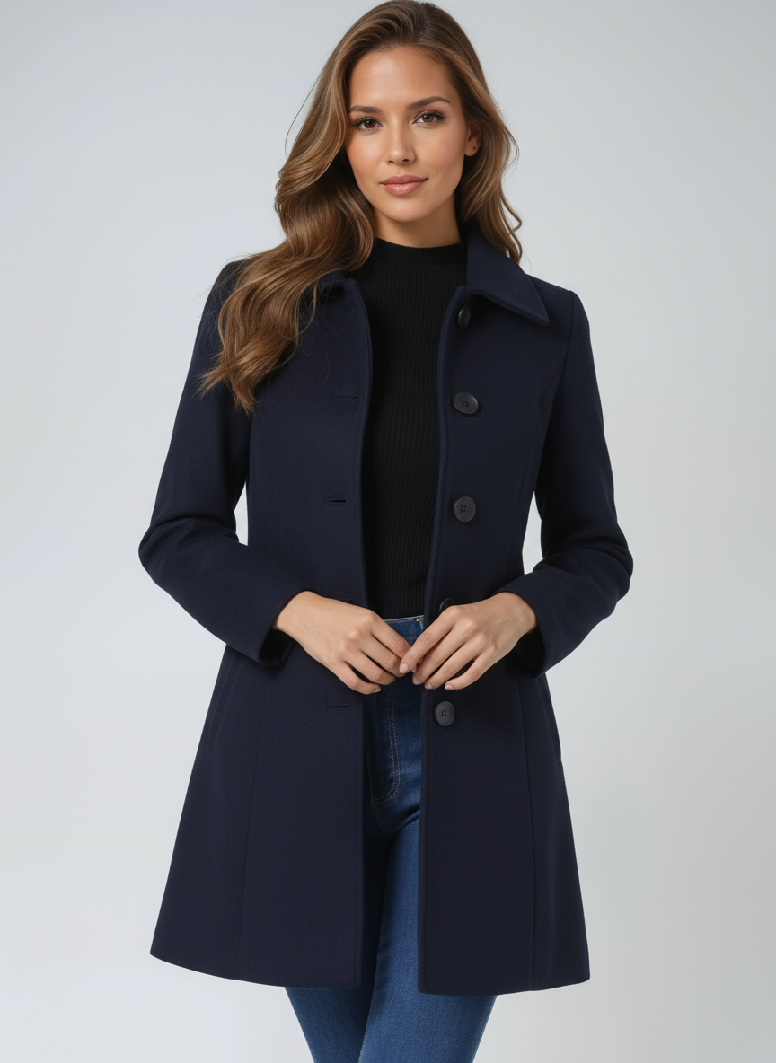 Manteaux Trench d’Hiver pour Femmes à Simple Boutonnage
