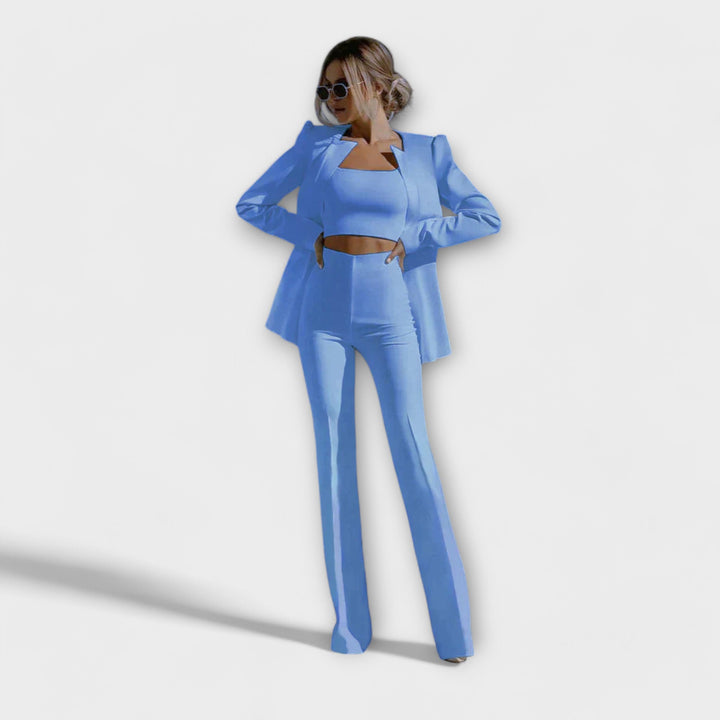 Selina - Ensemble Élégant 3 Pièces (Blazer, Top, Pantalon)