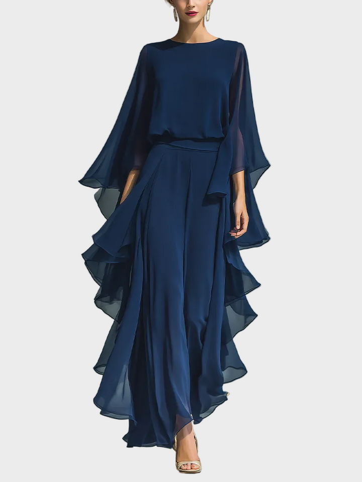 Aurora - Ensemble en Chiffon Élégant avec Volants