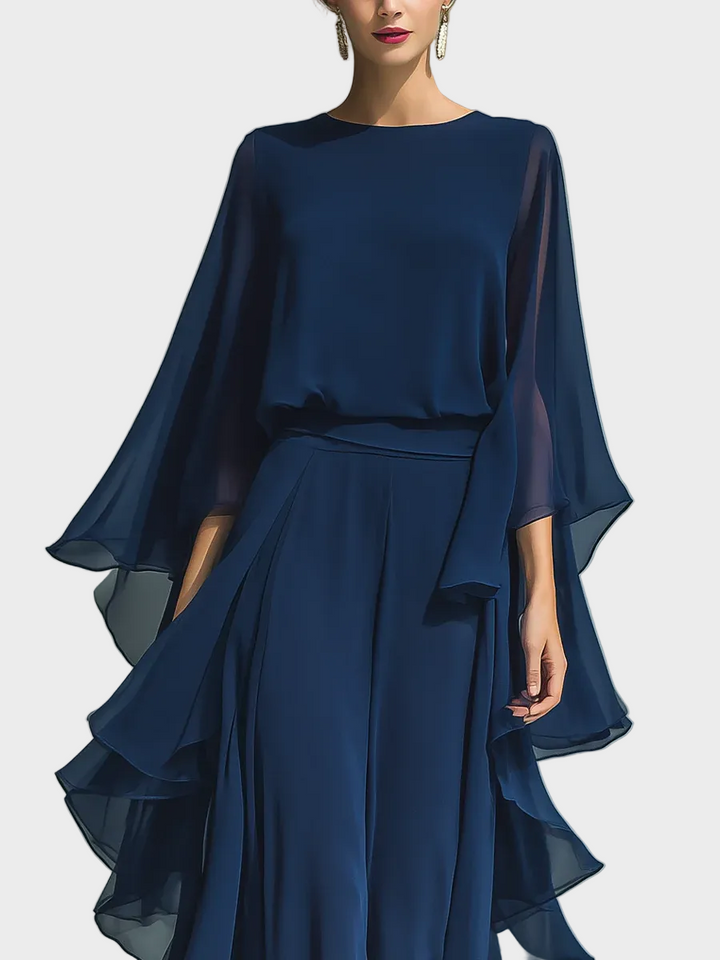 Aurora - Ensemble en Chiffon Élégant avec Volants