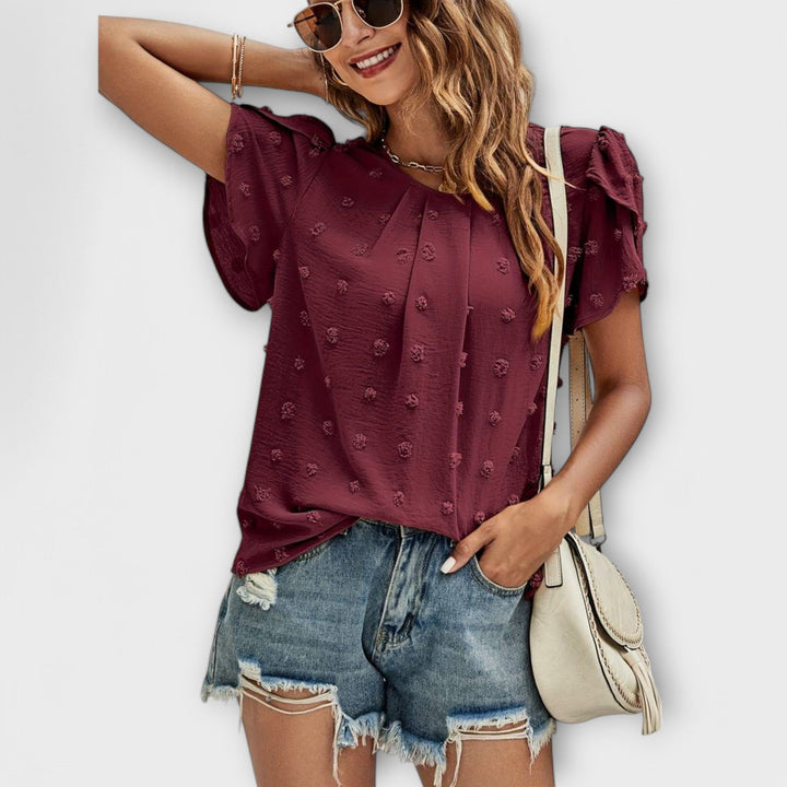 Charlotte – La Blouse À Pois Parfaite