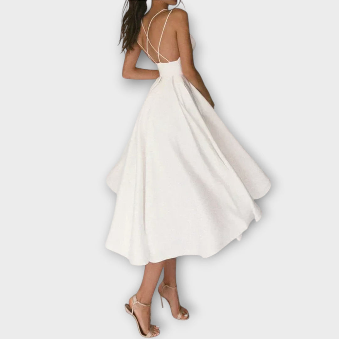 Ailana - Robe Femme avec Décolleté en V Profond