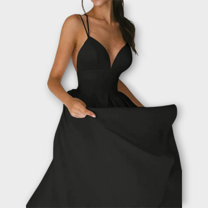 Ailana - Robe Femme avec Décolleté en V Profond