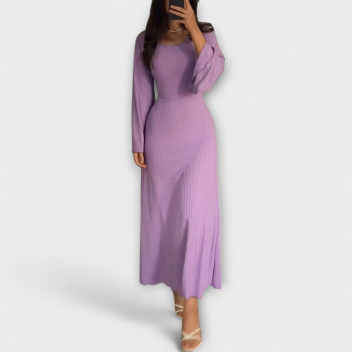 Jocelyn - Robe Tricotée Élégante avec Détail à la Taille