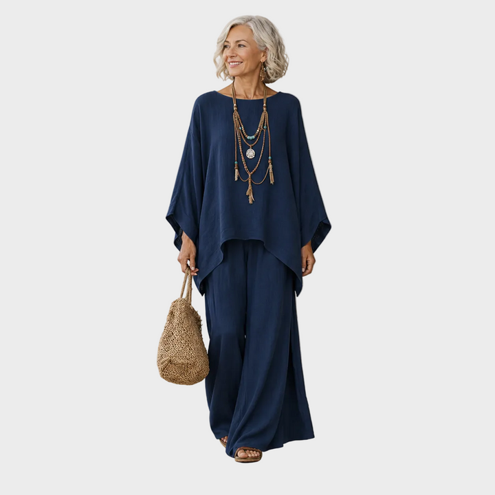 Beata - Ensemble en Lin Élégant Deux Pièces