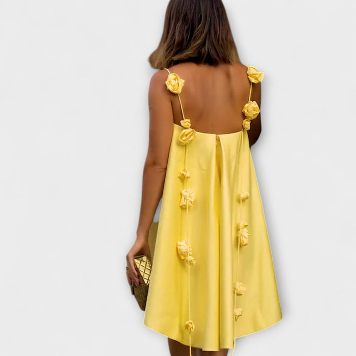 Jordan - Robe Mini Sans Manches Élégante avec Imprimé Floral