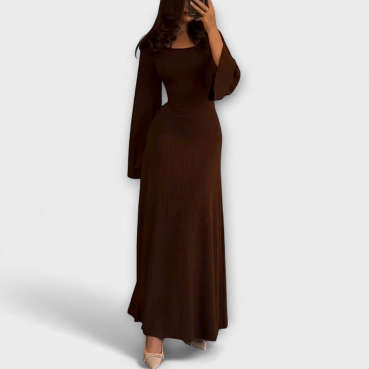 Jocelyn - Robe Tricotée Élégante avec Détail à la Taille
