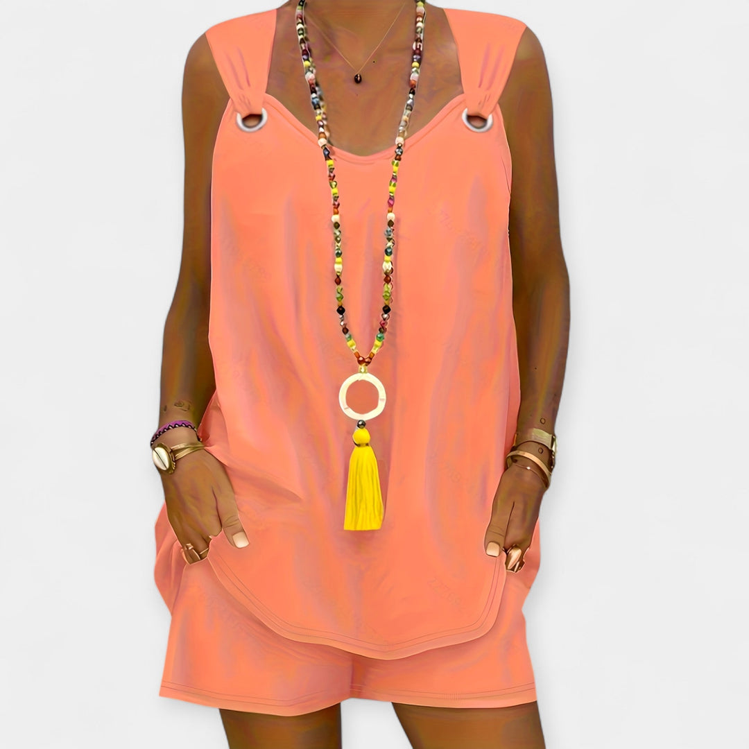 Laura - Ensemble Haut Sans Manches et Shorts
