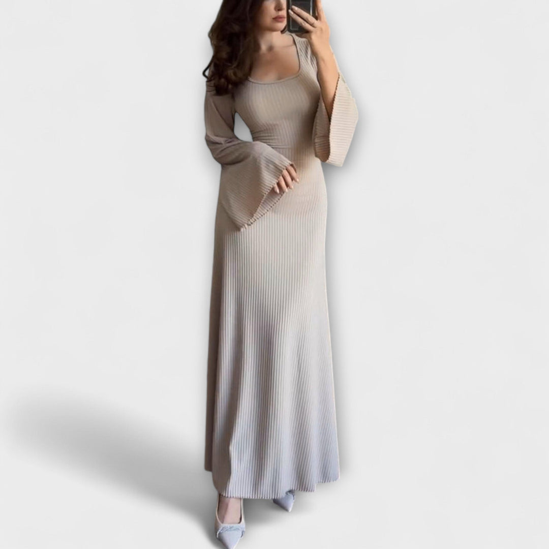 Jocelyn - Robe Tricotée Élégante avec Détail à la Taille