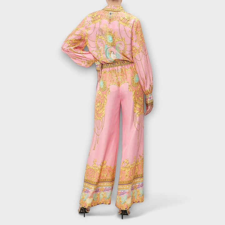 Sage - Ensemble Chemise Détendue Sirène et Pantalon Taille Élastique