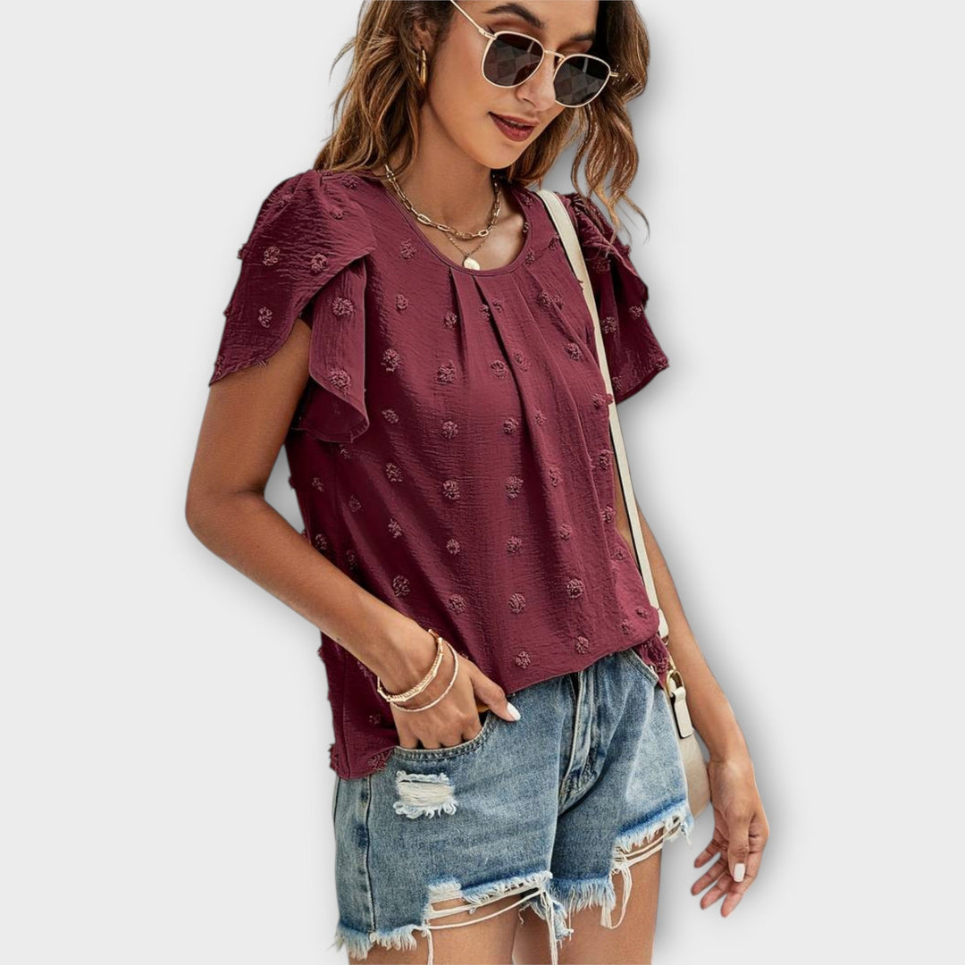 Charlotte – La Blouse À Pois Parfaite