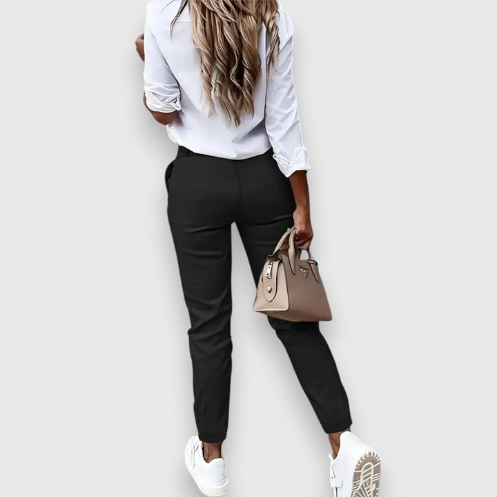 Isabel – Pantalon Élégant à Taille Haute