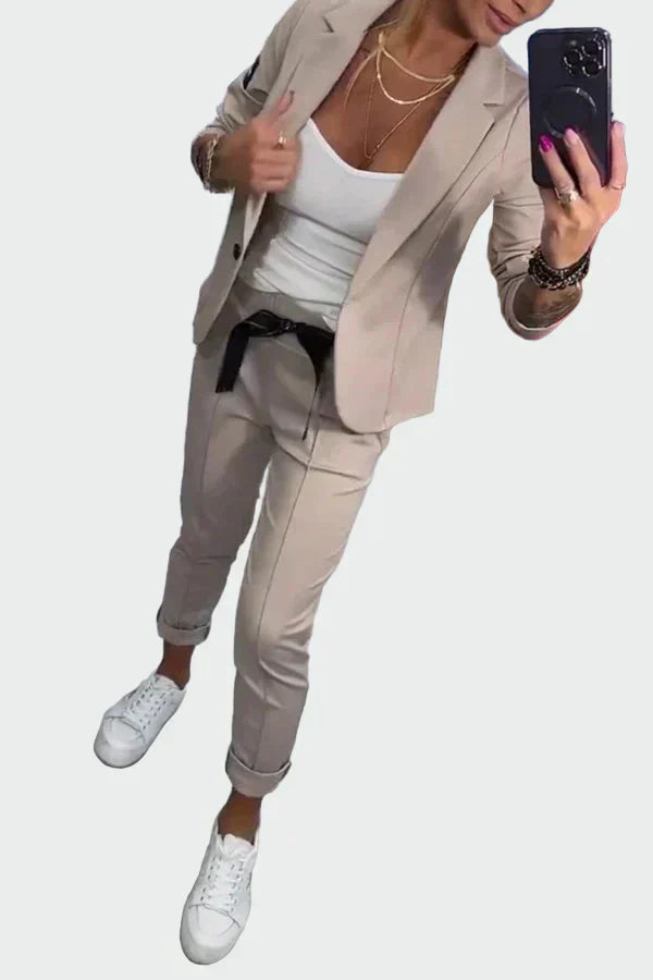 Ella - Ensemble Pantalon et Blazer Femme Ample