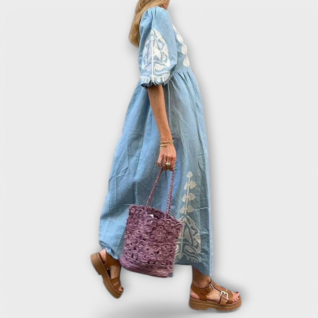 Rena - Robe Imprimée pour une Élégance Sans Effort