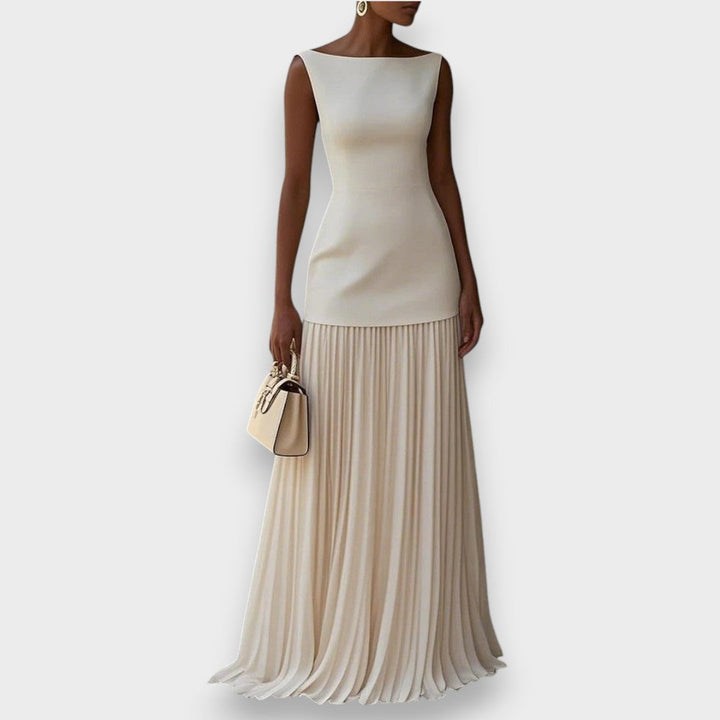 Klara | Robe Maxi Plissée Sans Manches