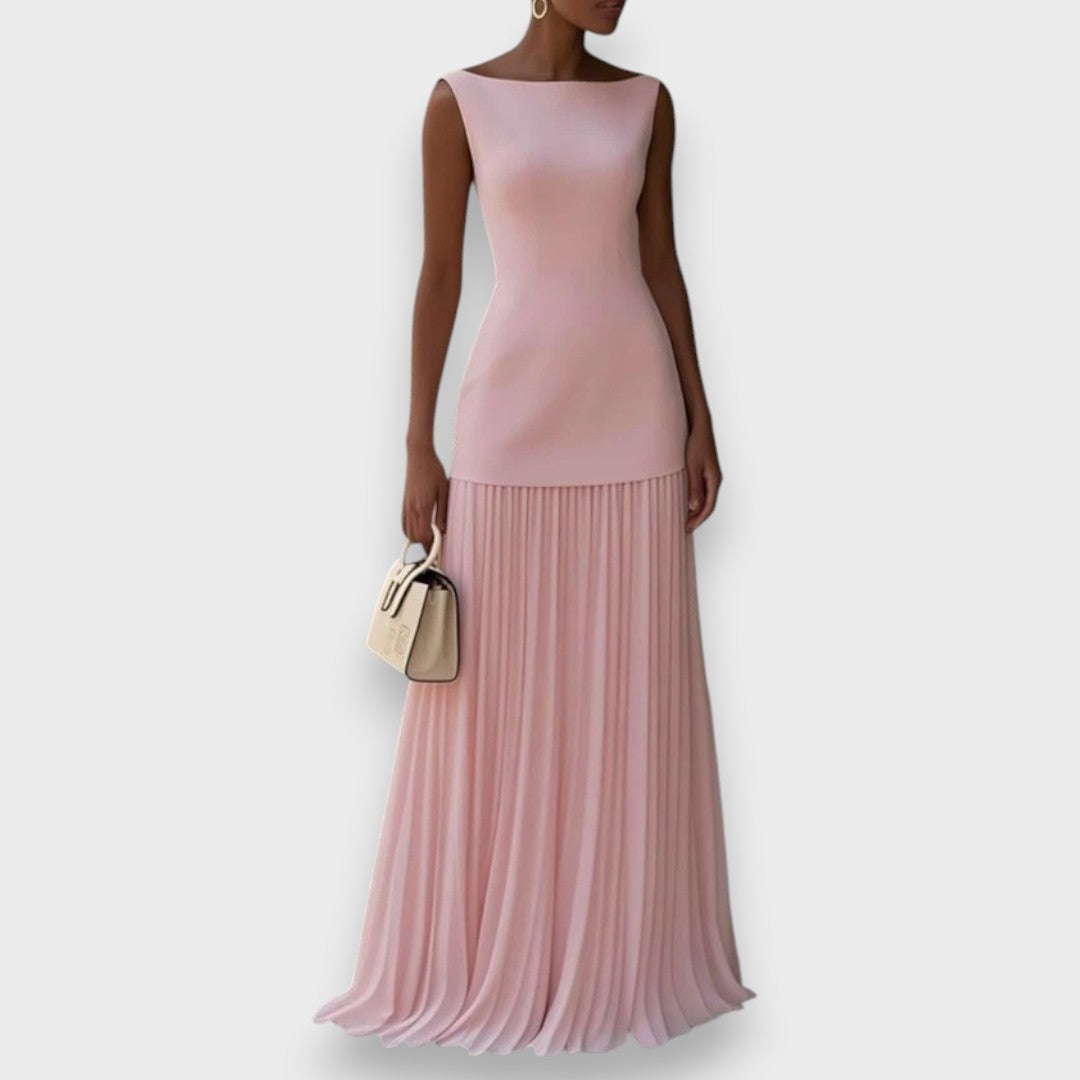 Klara | Robe Maxi Plissée Sans Manches