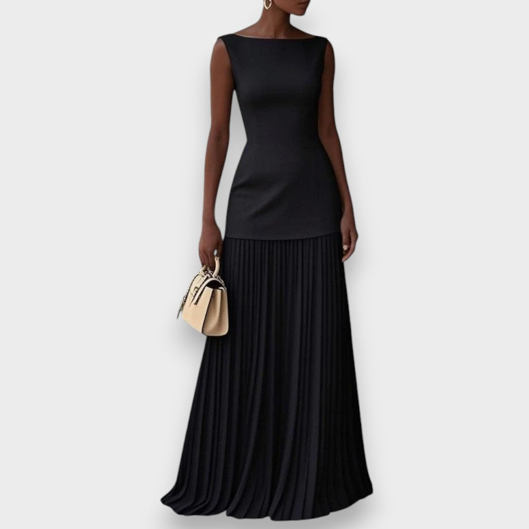 Klara | Robe Maxi Plissée Sans Manches
