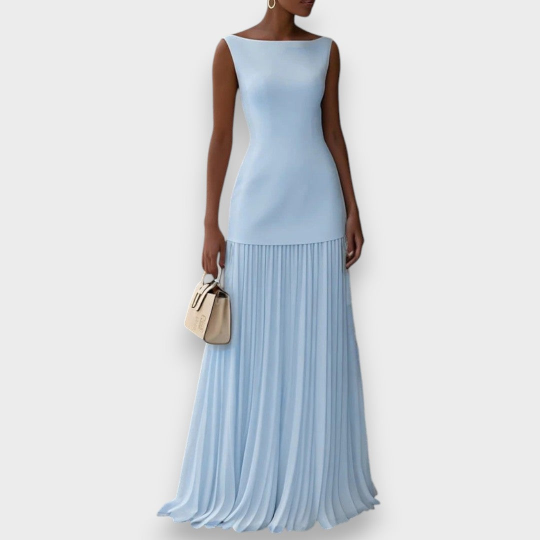 Klara | Robe Maxi Plissée Sans Manches