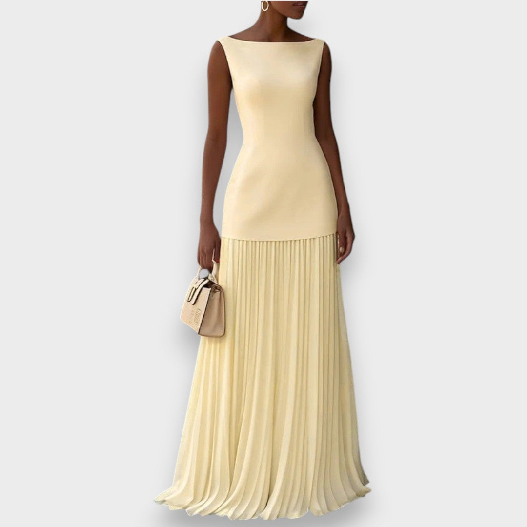 Klara | Robe Maxi Plissée Sans Manches