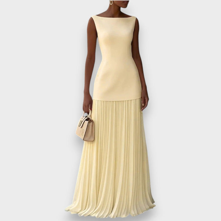 Klara | Robe Maxi Plissée Sans Manches