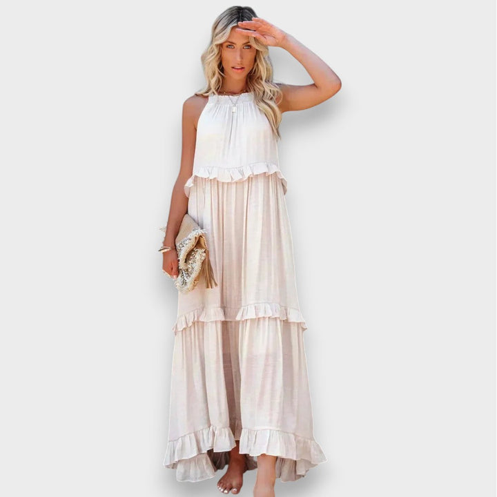 Alina | Robe sans manches avec détails en volants
