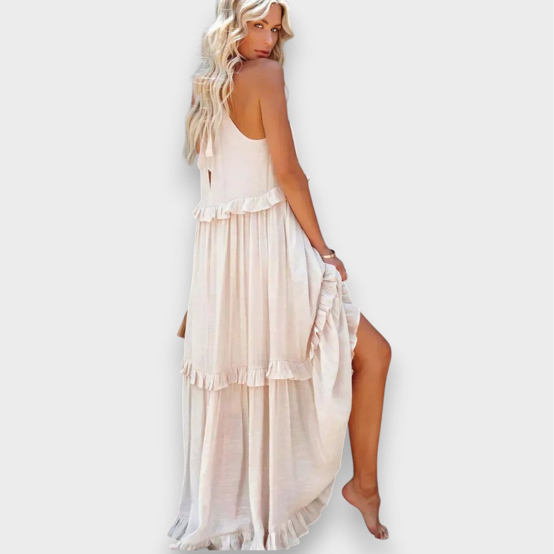 Alina | Robe sans manches avec détails en volants