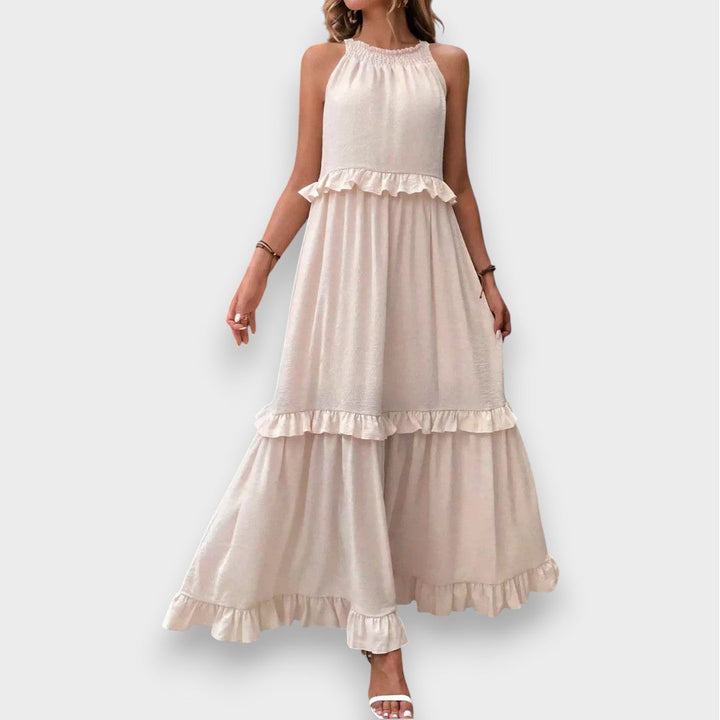 Alina | Robe sans manches avec détails en volants