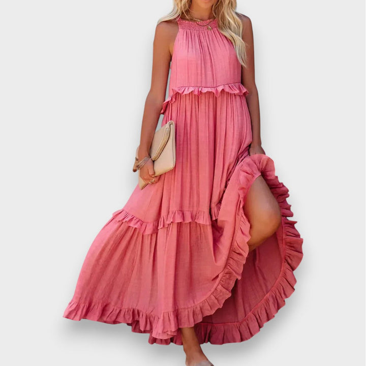 Alina | Robe sans manches avec détails en volants