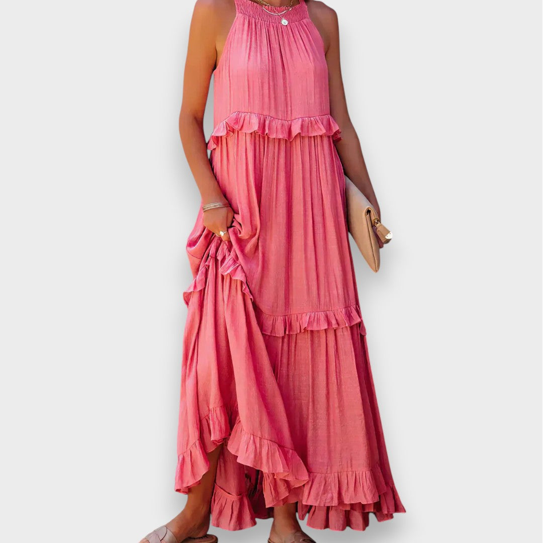 Alina | Robe sans manches avec détails en volants