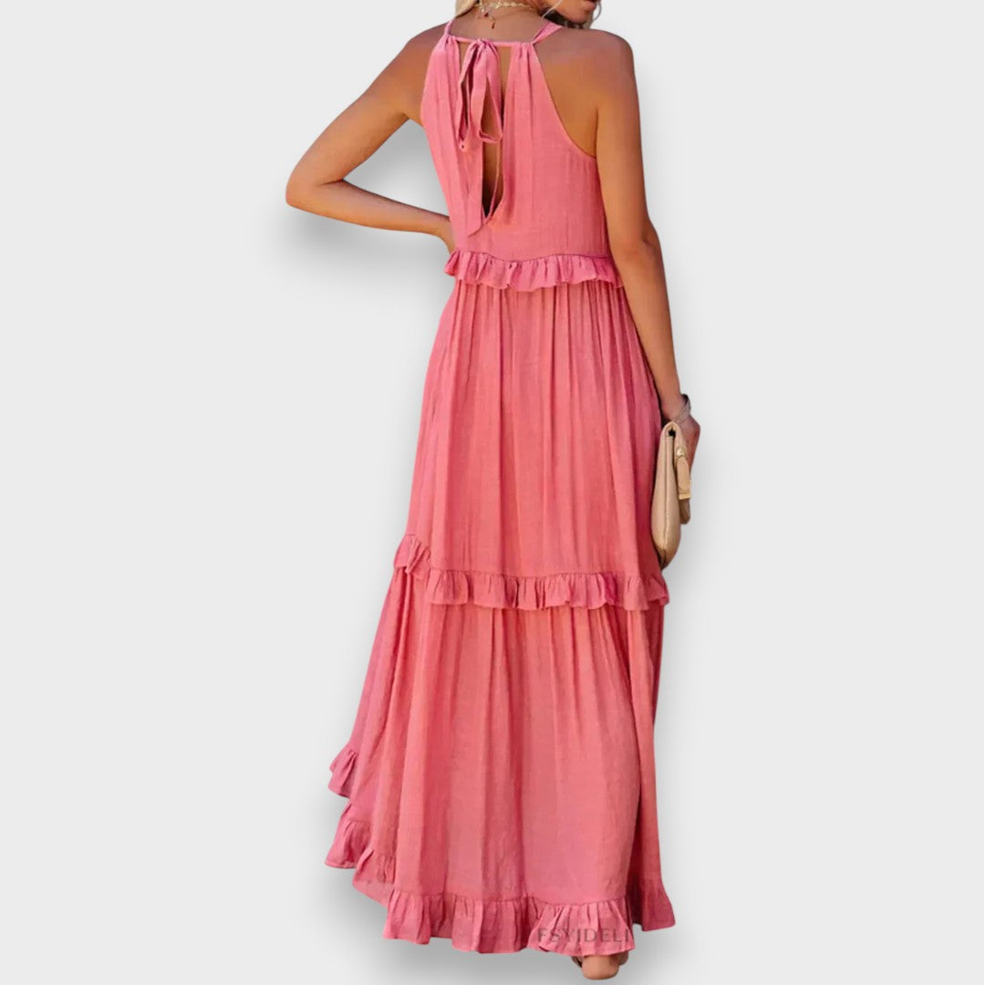 Alina | Robe sans manches avec détails en volants
