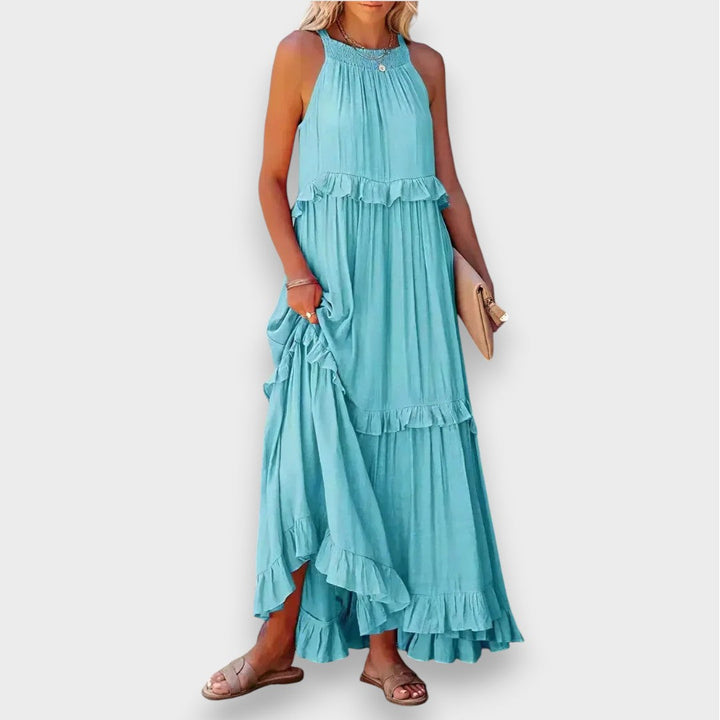 Alina | Robe sans manches avec détails en volants