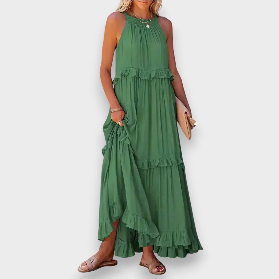 Alina | Robe sans manches avec détails en volants