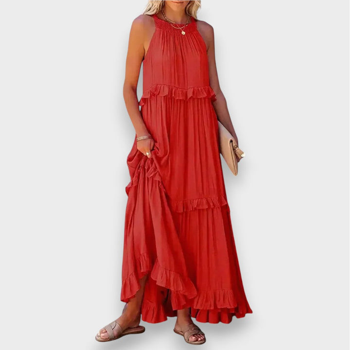 Alina | Robe sans manches avec détails en volants