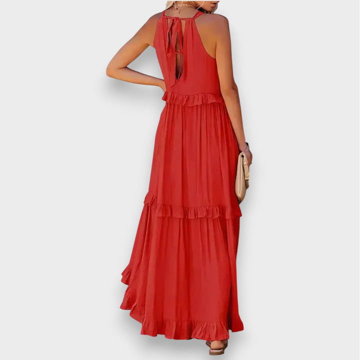 Alina | Robe sans manches avec détails en volants