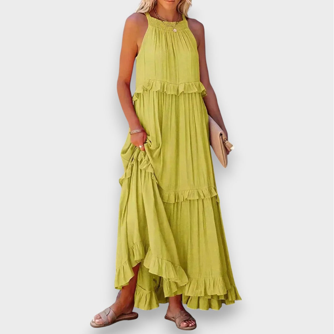Alina | Robe sans manches avec détails en volants