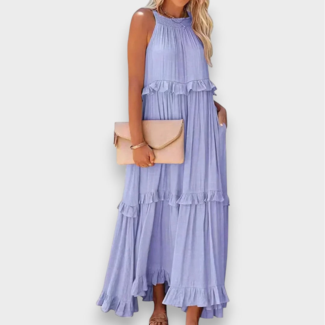 Alina | Robe sans manches avec détails en volants