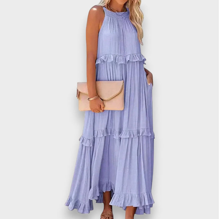 Alina | Robe sans manches avec détails en volants