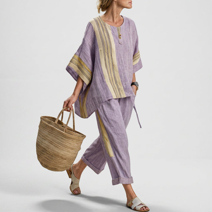 Lorena - Ensemble Boho en Lin et Bambou