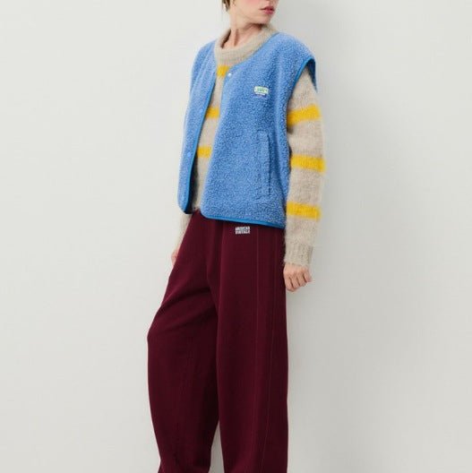 Gilet sans manches boutonné en laine d'agneau femme – Doux, confortable et polyvalent