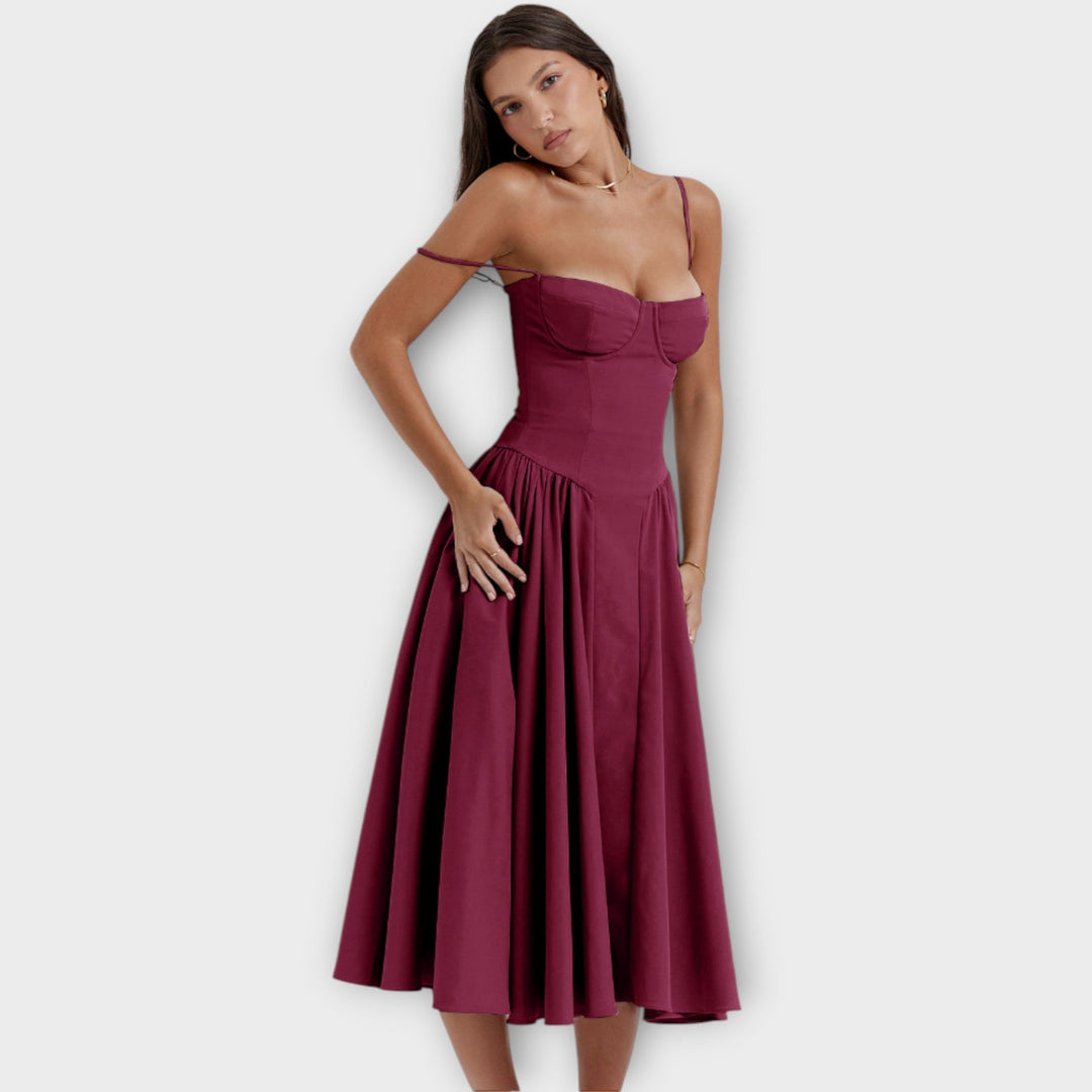 Gesine - Robe Midi Corset Sans Manches