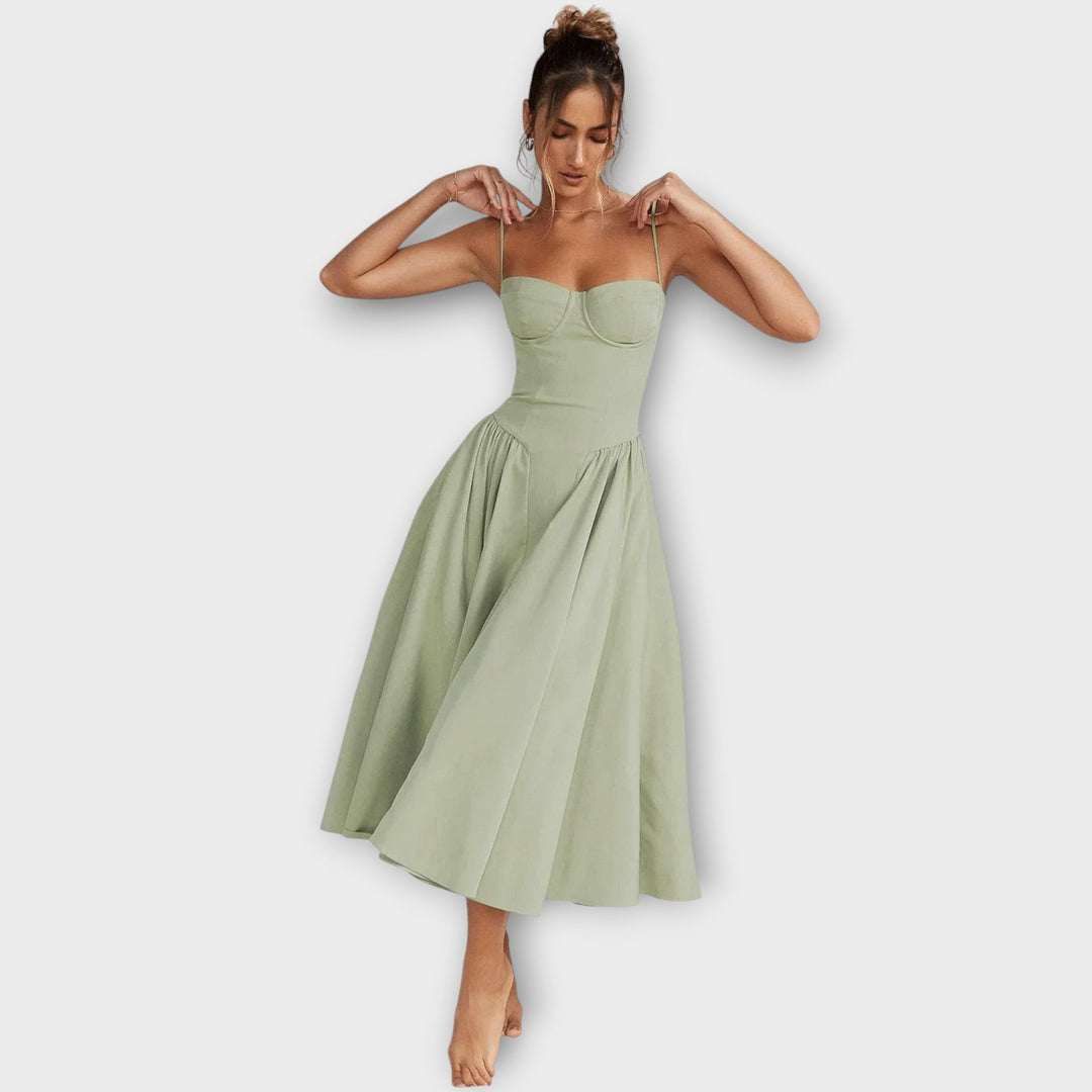 Gesine - Robe Midi Corset Sans Manches