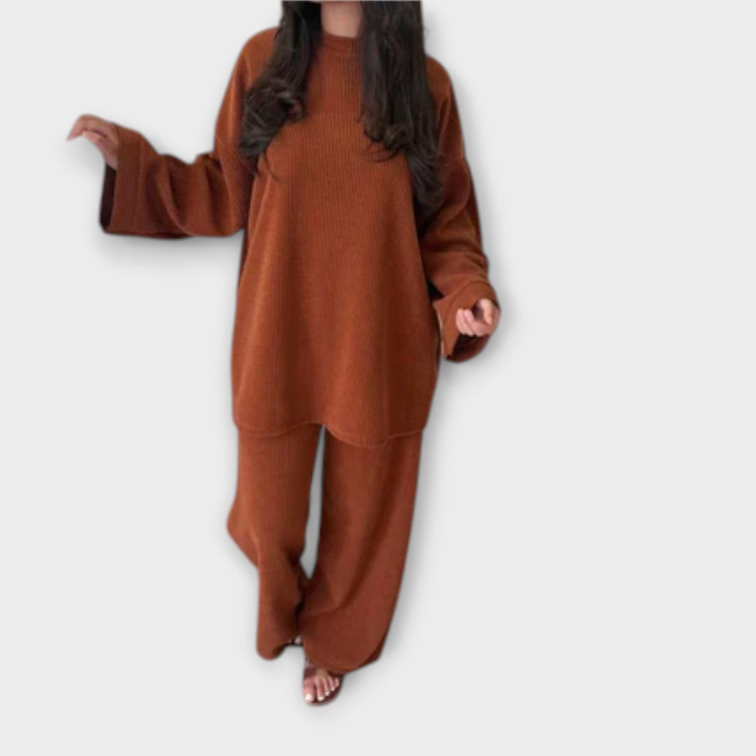 Ingrid - Ensemble Grande Taille - Style Côtelé