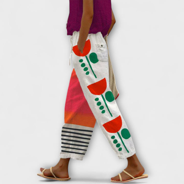 Airish – Pantalons Boutonnés Décontractés Imprimés Caractéristiques
