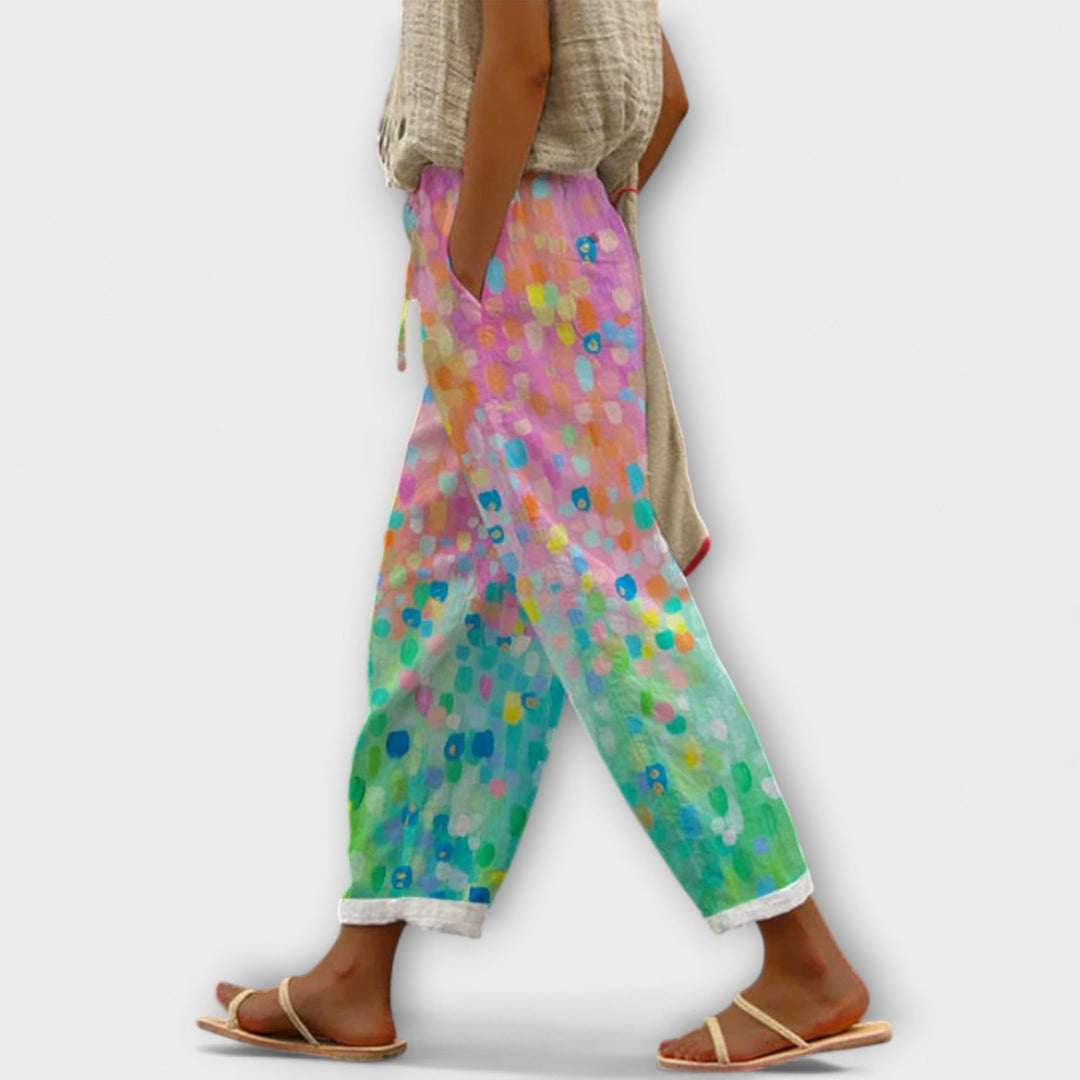 Airish – Pantalons Boutonnés Décontractés Imprimés Caractéristiques