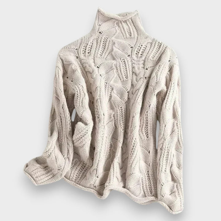 Kensia – Pull en Cachemire avec Tricot en Câble