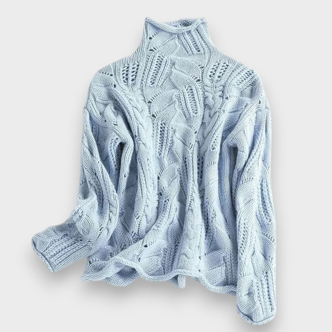 Kensia – Pull en Cachemire avec Tricot en Câble